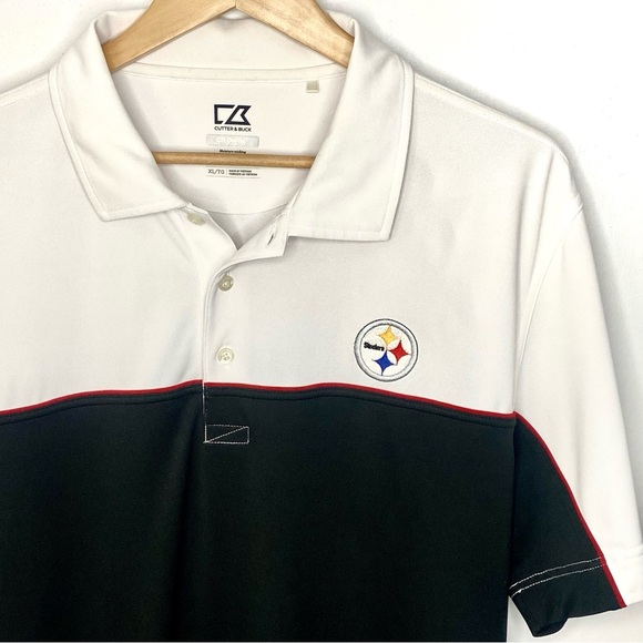 Cutter & Buck CB DryTec Men’s Moisture Wicking Pittsburgh Steelers Polo Shirt XL - Picture 1 of 8